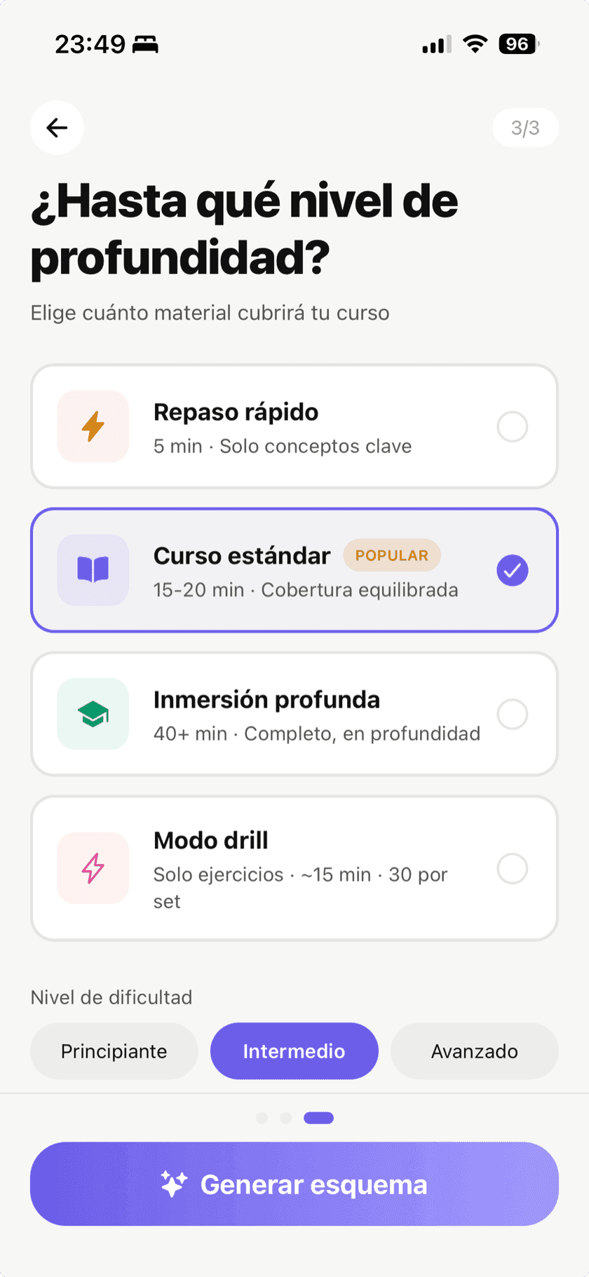 Hecho para repasar varias veces