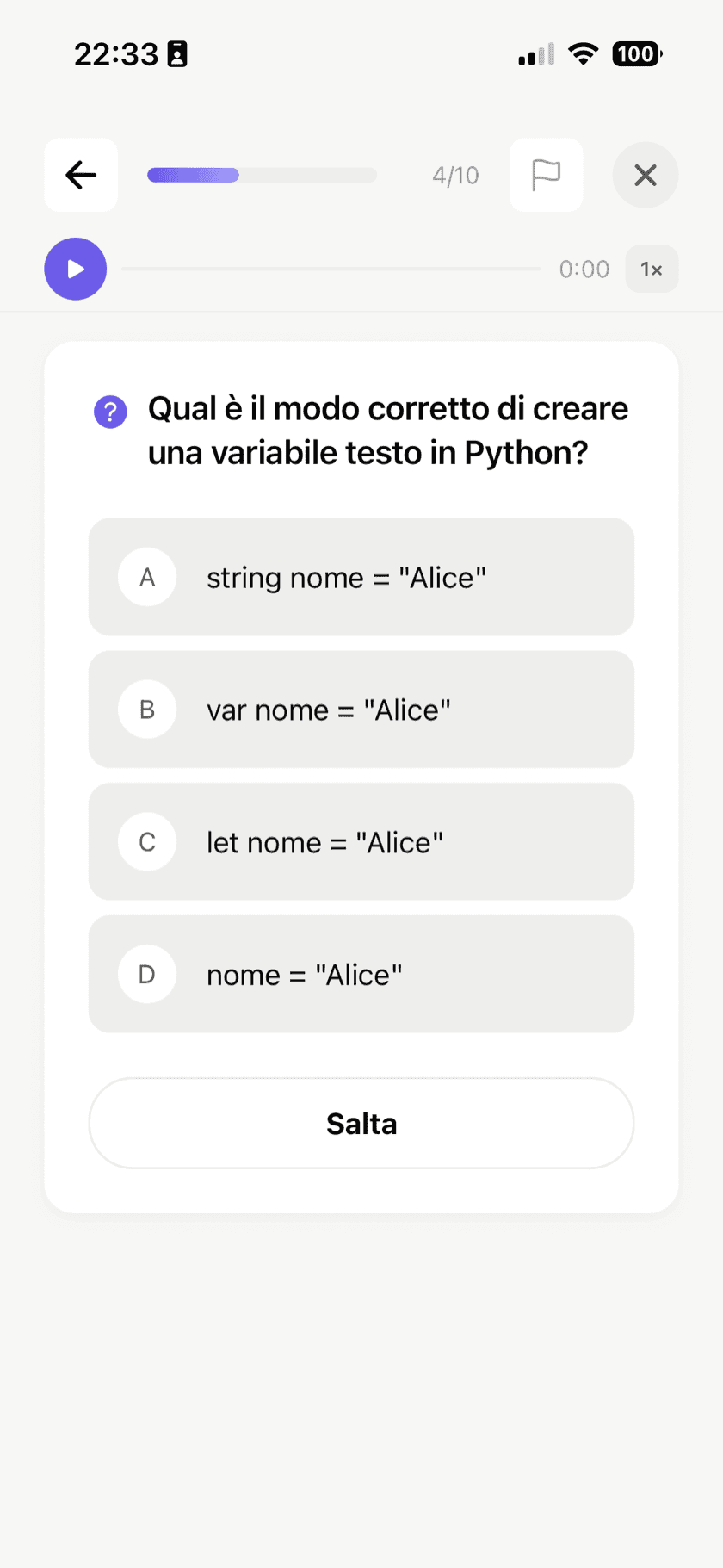 Trasforma slide di lezione in quiz con l'IA