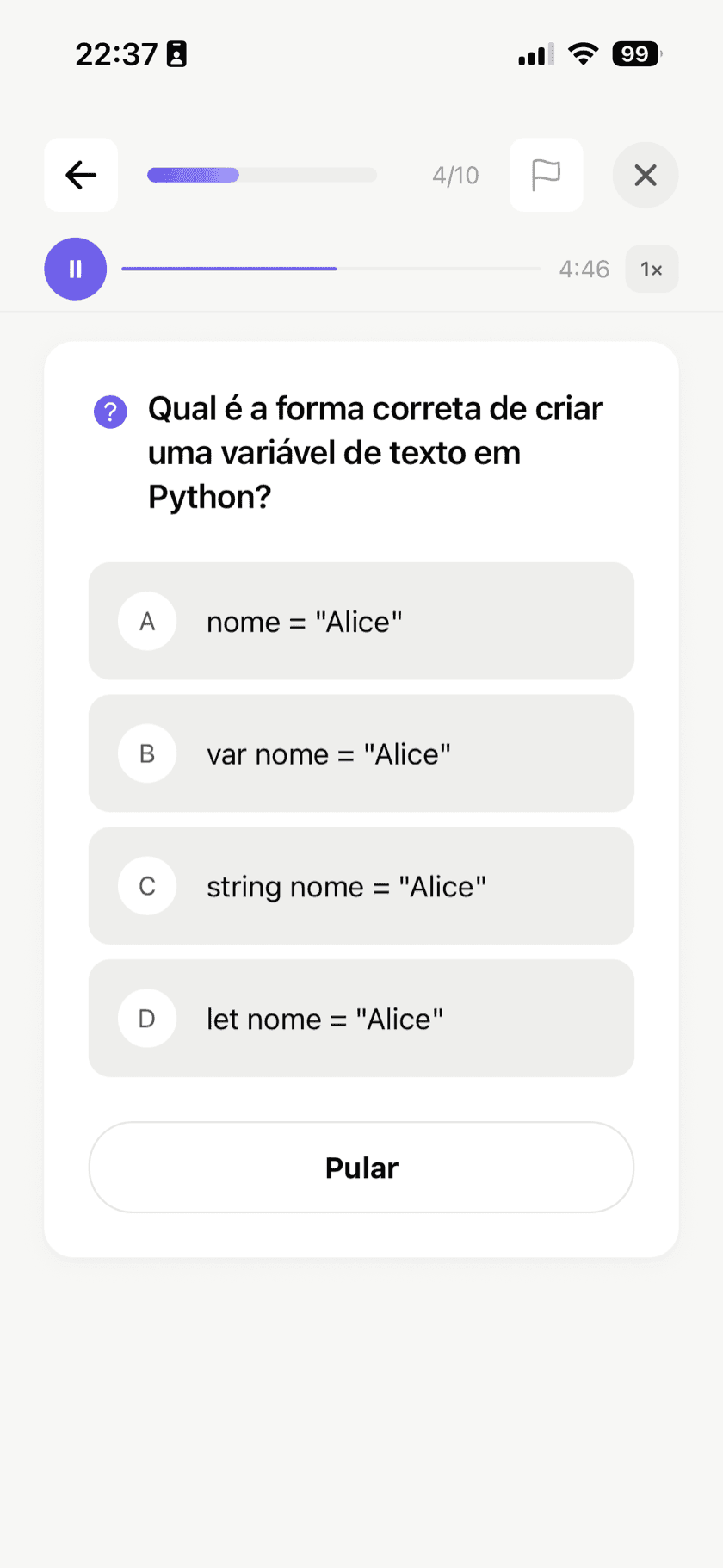 Transforma slides de aula em quizzes com IA